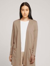 Lang jerseyvest - Vrouwen - french clay beige Lang jerseyvest - Vrouwen - french clay beige - 1 - TOM TAILOR