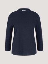 Ripp Shirt mit Bio-Baumwolle - Frauen - Sky Captain Blue Ripp Shirt mit Bio-Baumwolle - Frauen - Sky Captain Blue - 7 - TOM TAILOR