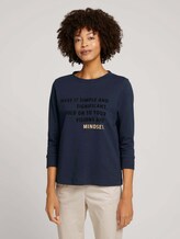 Print shirt with organic cotton - Women - Sky Captain Blue Print shirt with organic cotton - Women - Sky Captain Blue - 1 - TOM TAILOR