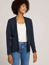 Rib shirt cardigan with organic cotton - Women - Sky Captain Blue Rib shirt cardigan with organic cotton - Women - Sky Captain Blue - 5 - TOM TAILOR
