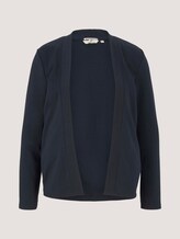 Rib shirt cardigan with organic cotton - Women - Sky Captain Blue Rib shirt cardigan with organic cotton - Women - Sky Captain Blue - 7 - TOM TAILOR