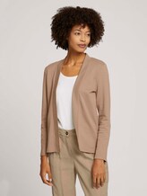 Rib-overhemdvest met biologisch katoen - Vrouwen - french clay beige Rib-overhemdvest met biologisch katoen - Vrouwen - french clay beige - 1 - TOM TAILOR