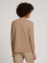 Rib-overhemdvest met biologisch katoen - Vrouwen - french clay beige Rib-overhemdvest met biologisch katoen - Vrouwen - french clay beige - 2 - TOM TAILOR