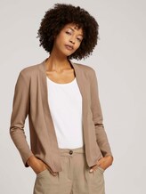 Rib-overhemdvest met biologisch katoen - Vrouwen - french clay beige Rib-overhemdvest met biologisch katoen - Vrouwen - french clay beige - 5 - TOM TAILOR