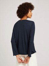 7/8 shirt met LENZING™ ECOVERO™ - Vrouwen - Sky Captain Blue 7/8 shirt met LENZING™ ECOVERO™ - Vrouwen - Sky Captain Blue - 2 - TOM TAILOR
