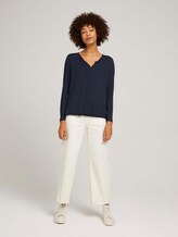 7/8 shirt met LENZING™ ECOVERO™ - Vrouwen - Sky Captain Blue 7/8 shirt met LENZING™ ECOVERO™ - Vrouwen - Sky Captain Blue - 3 - TOM TAILOR