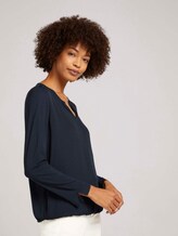 7/8 shirt met LENZING™ ECOVERO™ - Vrouwen - Sky Captain Blue 7/8 shirt met LENZING™ ECOVERO™ - Vrouwen - Sky Captain Blue - 5 - TOM TAILOR