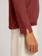 7/8 Shirt mit LENZING™ ECOVERO™ - Frauen - dark maroon red 7/8 Shirt mit LENZING™ ECOVERO™ - Frauen - dark maroon red - 9 - TOM TAILOR