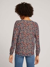 Patterned long-sleeved mesh shirt - Women - pink blue multicolor ditsy Patterned long-sleeved mesh shirt - Women - pink blue multicolor ditsy - 2 - TOM TAILOR