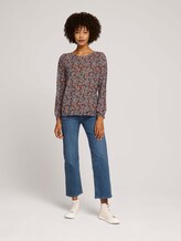 Patterned long-sleeved mesh shirt - Women - pink blue multicolor ditsy Patterned long-sleeved mesh shirt - Women - pink blue multicolor ditsy - 3 - TOM TAILOR