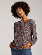 Patterned long-sleeved mesh shirt - Women - pink blue multicolor ditsy Patterned long-sleeved mesh shirt - Women - pink blue multicolor ditsy - 5 - TOM TAILOR