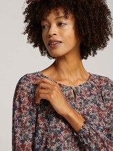 Patterned long-sleeved mesh shirt - Women - pink blue multicolor ditsy Patterned long-sleeved mesh shirt - Women - pink blue multicolor ditsy - 9 - TOM TAILOR