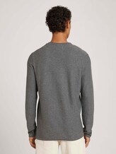 Basic Langarmshirt aus Bio-Baumwolle - Männer - Mid Grey Melange Basic Langarmshirt aus Bio-Baumwolle - Männer - Mid Grey Melange - 2 - TOM TAILOR Denim