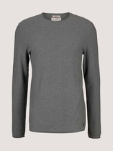 Basic Langarmshirt aus Bio-Baumwolle - Männer - Mid Grey Melange Basic Langarmshirt aus Bio-Baumwolle - Männer - Mid Grey Melange - 7 - TOM TAILOR Denim