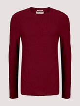 basic long-sleeved shirt made of organic cotton - Men - burned cordovan red basic long-sleeved shirt made of organic cotton - Men - burned cordovan red - 7 - TOM TAILOR Denim