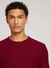 basic long-sleeved shirt made of organic cotton - Men - burned cordovan red basic long-sleeved shirt made of organic cotton - Men - burned cordovan red - 9 - TOM TAILOR Denim
