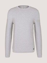 Pullover aus Bio-Baumwolle - Männer - Light Stone Grey Melange Pullover aus Bio-Baumwolle - Männer - Light Stone Grey Melange - 7 - TOM TAILOR Denim