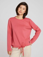 Sweatshirt met trekkoord - Vrouwen - cozy pink Sweatshirt met trekkoord - Vrouwen - cozy pink - 1 - TOM TAILOR