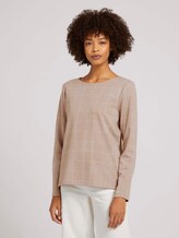 Geruite sweater - Vrouwen - offwhite beige glencheck ck Geruite sweater - Vrouwen - offwhite beige glencheck ck - 1 - TOM TAILOR