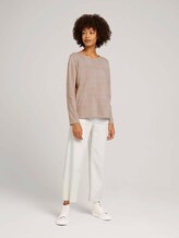 Geruite sweater - Vrouwen - offwhite beige glencheck ck Geruite sweater - Vrouwen - offwhite beige glencheck ck - 3 - TOM TAILOR
