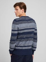 striped sweater made of organic cotton - Men - mouline stitch mix pattern striped sweater made of organic cotton - Men - mouline stitch mix pattern - 2 - TOM TAILOR Denim