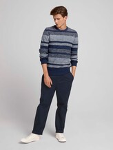 striped sweater made of organic cotton - Men - mouline stitch mix pattern striped sweater made of organic cotton - Men - mouline stitch mix pattern - 3 - TOM TAILOR Denim