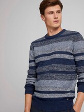 striped sweater made of organic cotton - Men - mouline stitch mix pattern striped sweater made of organic cotton - Men - mouline stitch mix pattern - 5 - TOM TAILOR Denim