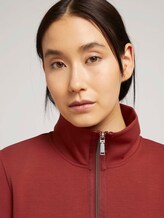 Sweatjacke mit Stehkragen - Frauen - dark maroon red Sweatjacke mit Stehkragen - Frauen - dark maroon red - 9 - TOM TAILOR