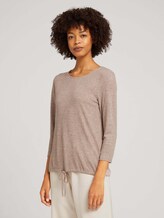 Zacht shirt met print - Vrouwen - beige glencheck printed Zacht shirt met print - Vrouwen - beige glencheck printed - 1 - TOM TAILOR