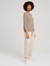 Zacht shirt met print - Vrouwen - beige glencheck printed Zacht shirt met print - Vrouwen - beige glencheck printed - 3 - TOM TAILOR