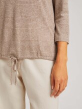 Zacht shirt met print - Vrouwen - beige glencheck printed Zacht shirt met print - Vrouwen - beige glencheck printed - 9 - TOM TAILOR