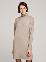 Kleid mit Rollkragen - Frauen - cozy beige melange Kleid mit Rollkragen - Frauen - cozy beige melange - 1 - TOM TAILOR Denim