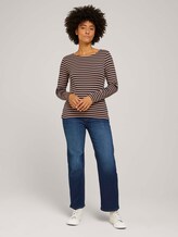 Gestreept shirt met lange mouwen - Vrouwen - navy beige stripe Gestreept shirt met lange mouwen - Vrouwen - navy beige stripe - 3 - TOM TAILOR