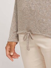 Langarmshirt mit Tunnelzug - Frauen - french clay beige melange Langarmshirt mit Tunnelzug - Frauen - french clay beige melange - 9 - TOM TAILOR