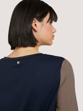 Gemustertes 3/4 Arm Shirt - Frauen - navy houndstooth print Gemustertes 3/4 Arm Shirt - Frauen - navy houndstooth print - 9 - TOM TAILOR