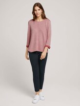 Meliertes Sweatshirt - Frauen - cozy pink melange Meliertes Sweatshirt - Frauen - cozy pink melange - 3 - TOM TAILOR