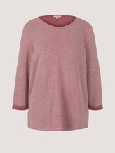 Meliertes Sweatshirt - Frauen - cozy pink melange Meliertes Sweatshirt - Frauen - cozy pink melange - 7 - TOM TAILOR