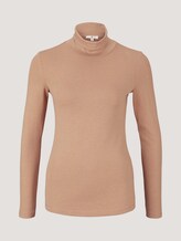 Rollkragenshirt mit Bio-Baumwolle - Frauen - french clay beige melange Rollkragenshirt mit Bio-Baumwolle - Frauen - french clay beige melange - 7 - TOM TAILOR