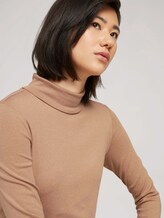 Rollkragenshirt mit Bio-Baumwolle - Frauen - french clay beige melange Rollkragenshirt mit Bio-Baumwolle - Frauen - french clay beige melange - 9 - TOM TAILOR