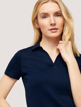 Basic Poloshirt mit Bio-Baumwolle - Frauen - Sky Captain Blue Basic Poloshirt mit Bio-Baumwolle - Frauen - Sky Captain Blue - 9 - TOM TAILOR