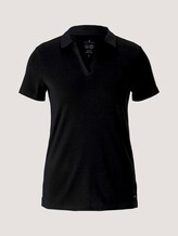 Basic Poloshirt mit Bio-Baumwolle - Frauen - deep black Basic Poloshirt mit Bio-Baumwolle - Frauen - deep black - 7 - TOM TAILOR