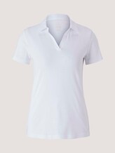 Basic Poloshirt mit Bio-Baumwolle - Frauen - White Basic Poloshirt mit Bio-Baumwolle - Frauen - White - 7 - TOM TAILOR