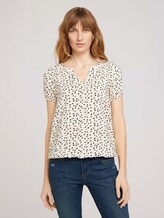 Gemustertes Blusenshirt - Frauen - creme leo dot print Gemustertes Blusenshirt - Frauen - creme leo dot print - 1 - TOM TAILOR