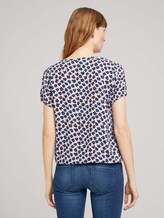 Gemustertes Blusenshirt - Frauen - navy blue copper floral design Gemustertes Blusenshirt - Frauen - navy blue copper floral design - 2 - TOM TAILOR