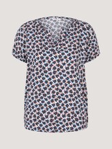 Gemustertes Blusenshirt - Frauen - navy blue copper floral design Gemustertes Blusenshirt - Frauen - navy blue copper floral design - 7 - TOM TAILOR