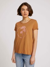 T-Shirt mit Print - Frauen - soft camel T-Shirt mit Print - Frauen - soft camel - 1 - TOM TAILOR Denim