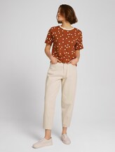 uitgesneden T-shirt met patroon - Vrouwen - brown dot print uitgesneden T-shirt met patroon - Vrouwen - brown dot print - 3 - TOM TAILOR Denim