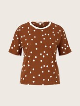 uitgesneden T-shirt met patroon - Vrouwen - brown dot print uitgesneden T-shirt met patroon - Vrouwen - brown dot print - 7 - TOM TAILOR Denim