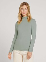 Langarmshirt mit LENZING™ ECOVERO™ - Frauen - soft greyish green Langarmshirt mit LENZING™ ECOVERO™ - Frauen - soft greyish green - 1 - TOM TAILOR Denim