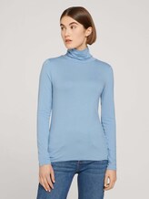 Langarmshirt mit LENZING™ ECOVERO™ - Frauen - bel air blue Langarmshirt mit LENZING™ ECOVERO™ - Frauen - bel air blue - 1 - TOM TAILOR Denim